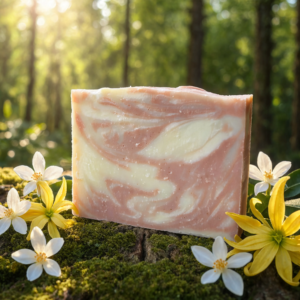 jasmine ylang ylang soap in forest