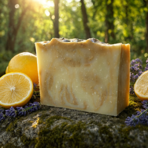 lemon lavender soap in forest(4)