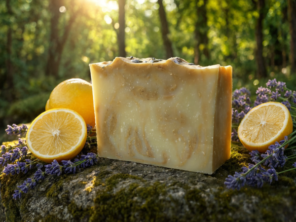 lemon lavender soap in forest(4)