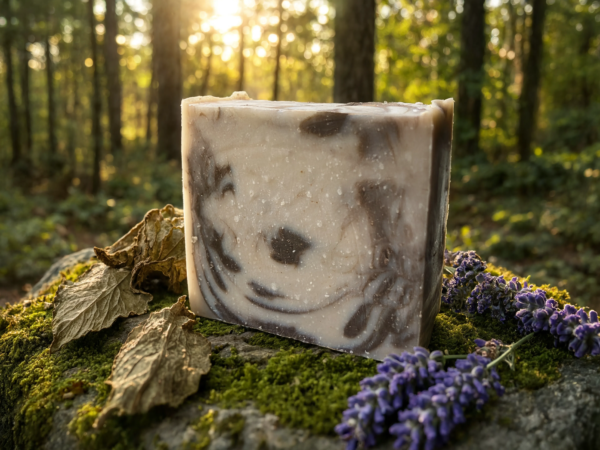 patchouli lavender soap in forest(1)