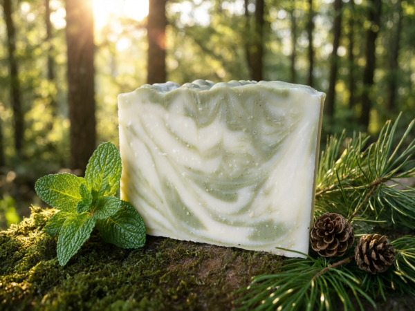 peppermint pine soap in forest peppermint pine soap in forest